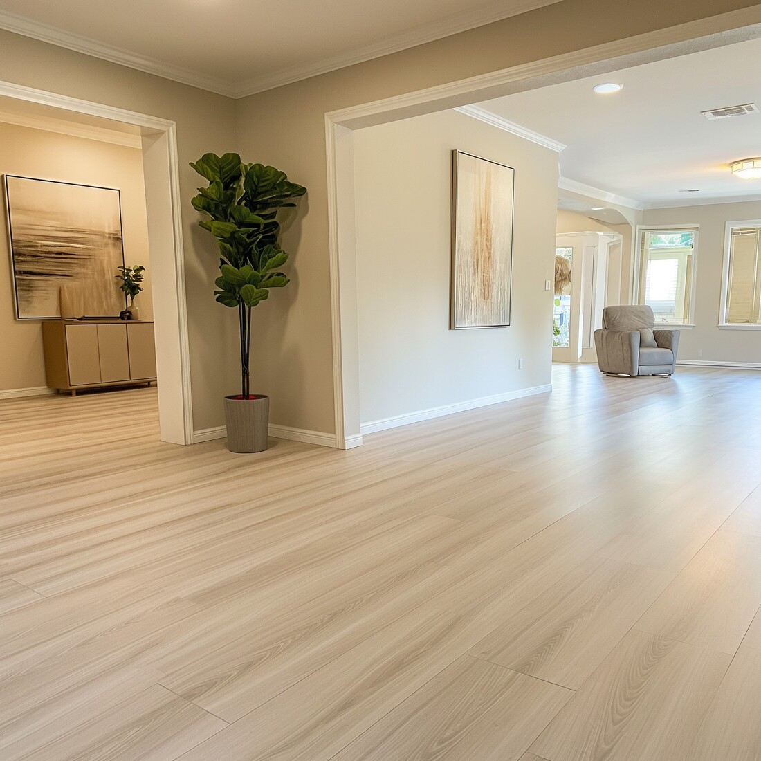 Piso laminado no apartamento