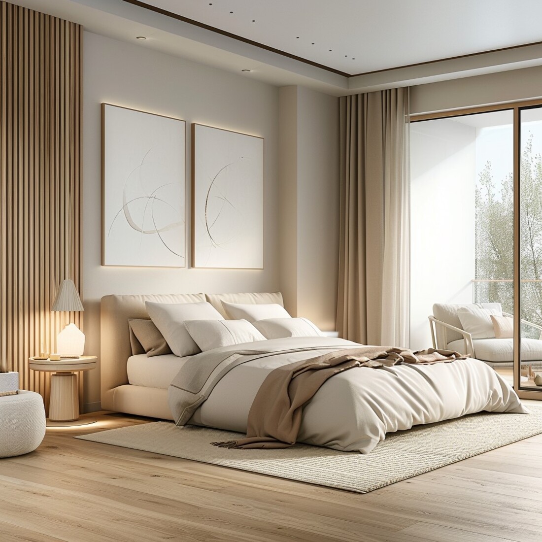Piso laminado para o quarto